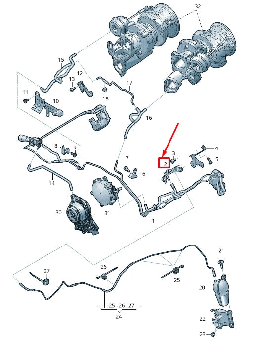 NEW AUDI A8 4N LEFT SIDE AKF VALVE BRACKET 0P2133167C