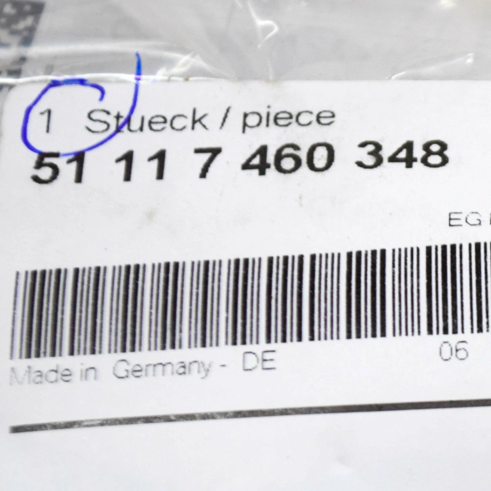 NEW BMW 3 G20 FRONT RIGHT BUMPER COVER SUPPORT RAIL BRACKET 51117460348 ORIGINAL