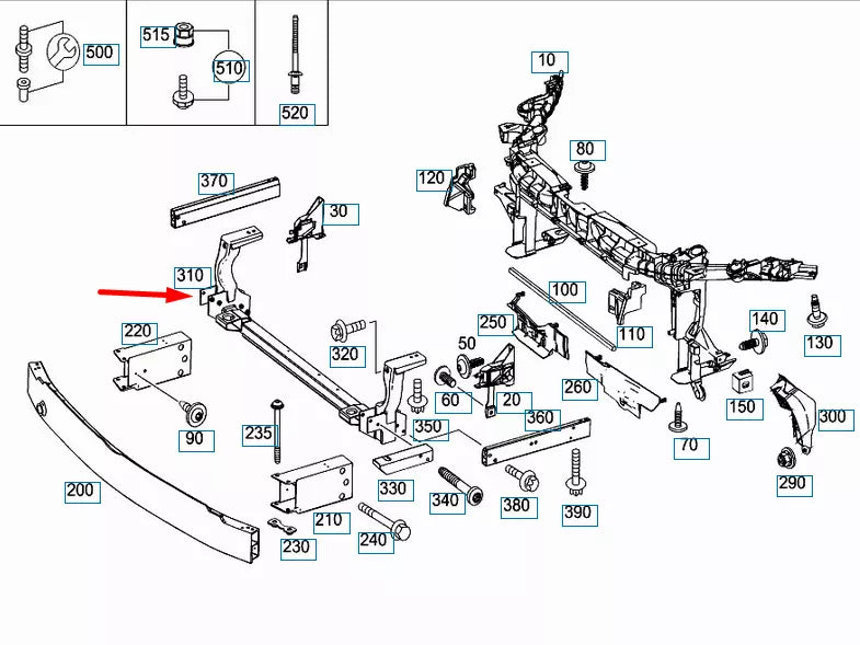 NEW MERCEDES-BENZ B-CLASS W246 FRONT REINFORCEMENT BAR A2466200019