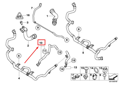 NEW BMW Z4 E89 ENGINE-TRANSMISSION OIL COOLER HOSE 7526941 11537526941 ORIGINAL