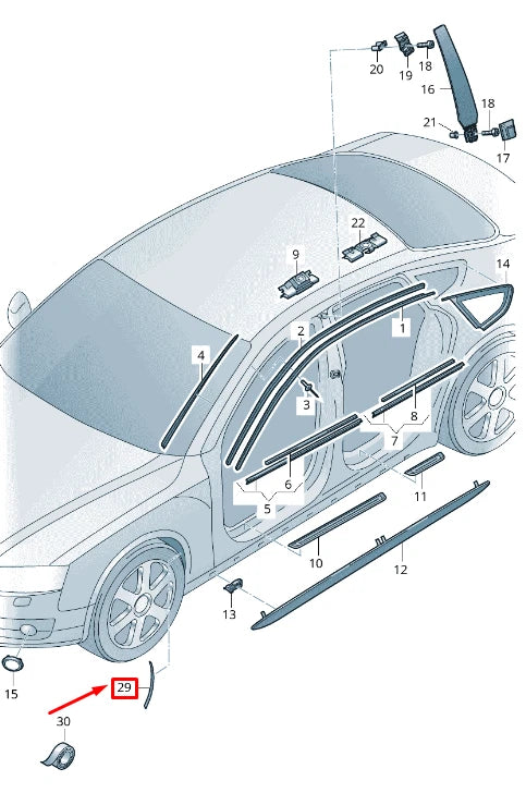 NEW AUDI A7 SPORTBACK 4G FRONT LEFT STONE CHIP GUARD 4G8853931