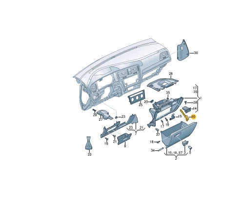 NEW VOLKSWAGEN GOLF MK7 5G BRAKE ELEMENT SWITCH CONTACT RHD 5G2858309 ORIGINAL