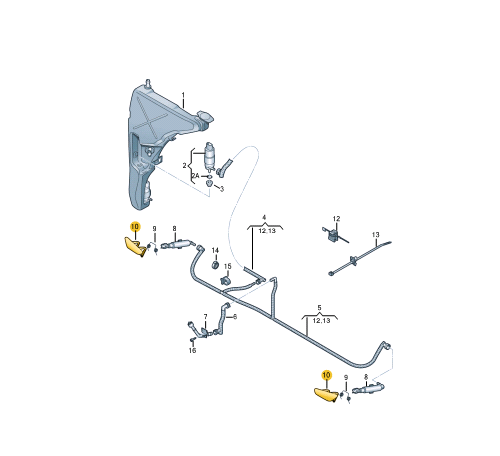 NEW AUDI A8 4H RIGHT HEADLIGHT WASHER COVER CAP 4H0955270AGRU ORIGINAL