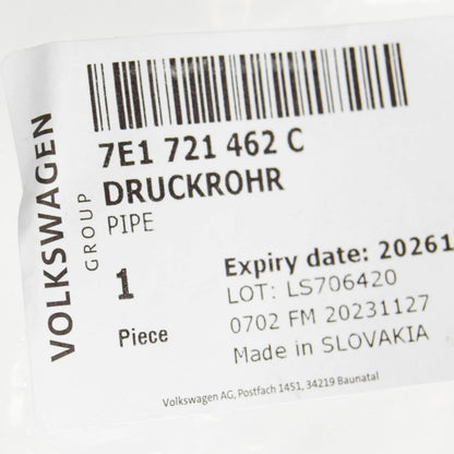 NEW VW TRANSPORTER VI T6 CLUTCH PRESSURE PIPE LHD 7E1721462C ORIGINAL