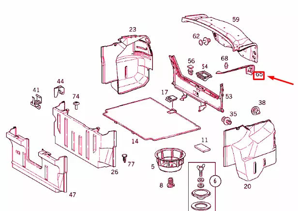 NEW MERCEDES-BENZ E W210 TRUNK LID LEFT COVER A2106930133 ORIGINAL