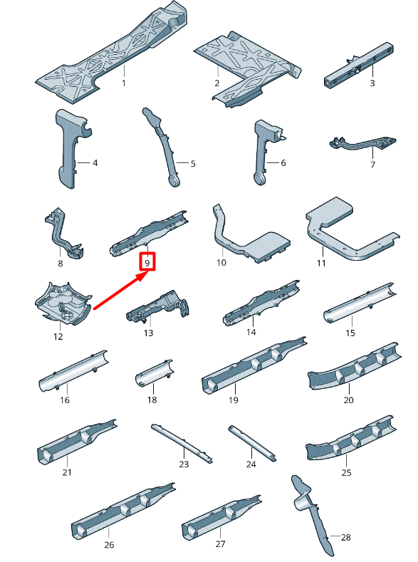 NEW VOLKSWAGEN CRAFTER 2F MK1 C-PILLAR CABLE GUIDE 2E0971341AF ORIGINAL