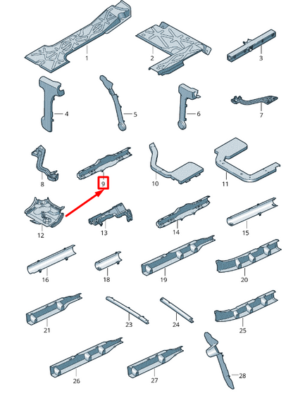 NEW VOLKSWAGEN CRAFTER 2F MK1 C-PILLAR CABLE GUIDE 2E0971341AF ORIGINAL