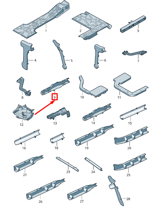 NEW VOLKSWAGEN CRAFTER 2F MK1 C-PILLAR CABLE GUIDE 2E0971341AF ORIGINAL