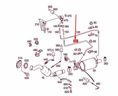 NEW MERCEDES-BENZ SPRINTER 906 EXHAUST SHORT PRESSURE LINE A9064900039 ORIGINAL