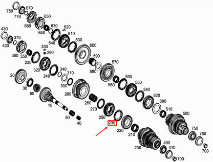 new mercedes-benz a w177 6th and 7th gear synchronizer ring a2462620634 original