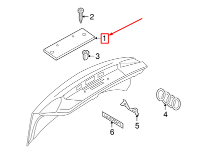 NEW AUDI A4 AVANT B8 REAR LICENSE PLATE HOLDER 8K582711301C ORIGINAL