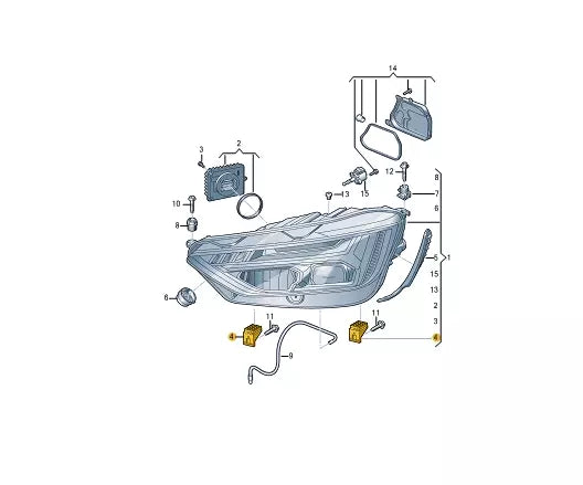 NEW AUDI Q5 FY SPORTBACK FRONT HEADLIGHT BRACKET 80A941453A ORIGINAL