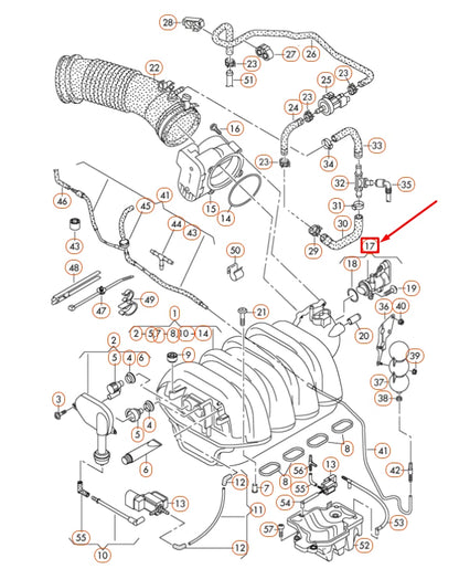 NEW AUDI A6 C6 INTAKE MANIFOLD ADAPTER 079133424S