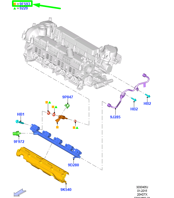 new ford galaxy mk3 fuel injector 5367038 bb5e-9f593-bb original