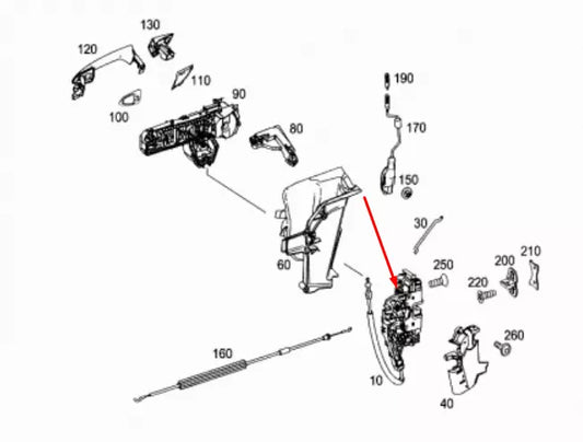 NEW MERCEDES-BENZ C-CLASS W204 FRONT RIGHT DOOR LOCK A2047203835 ORIGINAL