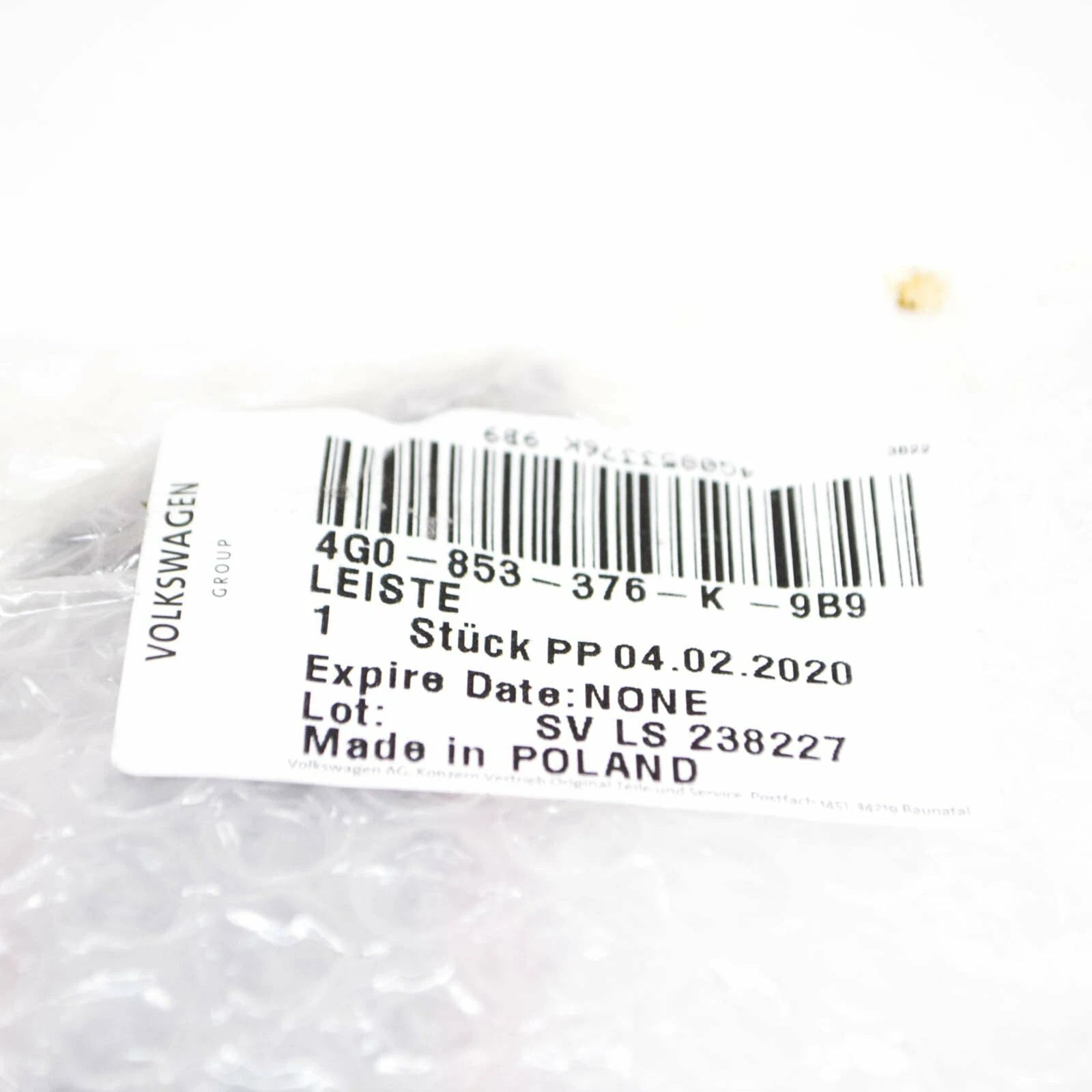 NEW AUDI A6 C7 REAR RIGHT SILL TRIM PLATE COVER 4G0853376K9B9