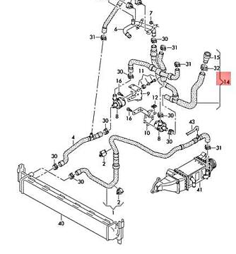 new volkswagen polo 6r coolant hoses 6c0122073c original