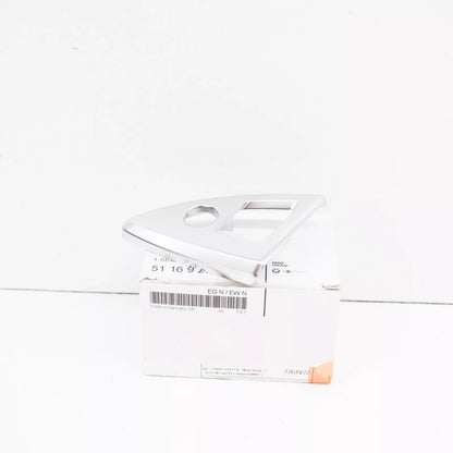 NEW BMW 5 F10 CENTER CONSOLE LOCK CHROME COVER W BUTTON 51169277349 RHD ORIGINAL