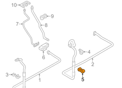 NEW AUDI A8 4H REAR A/C HEATER LINE PIPE BRACKET 4H0260759B