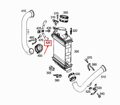 new mercedes-benz c coupe c205 rh charging air line bracket a2760900041 original