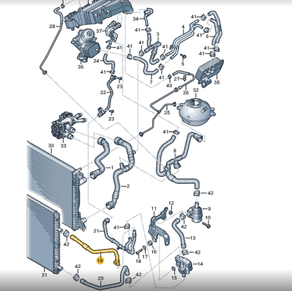 NEW AUDI Q5 80A MK2 ENGINE COOLANT PIPE 80A145919BK ORIGINAL