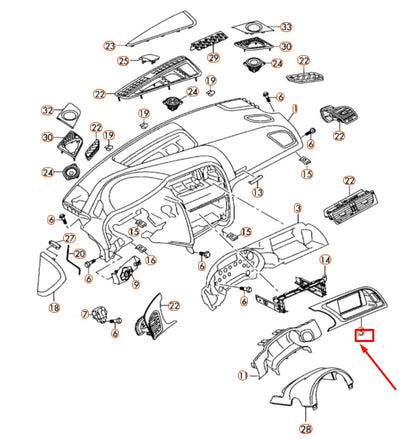 NEW AUDI A5 8T INSTRUMENT PANEL TRIM BEZEL LHD 8T1857186GTU4 ORIGINAL