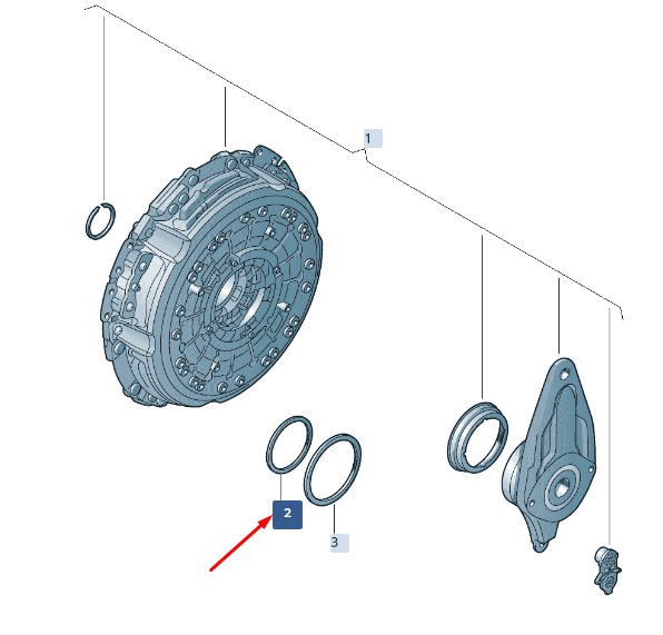 new skoda superb mk3 clutch adjusting washer wht005518j original