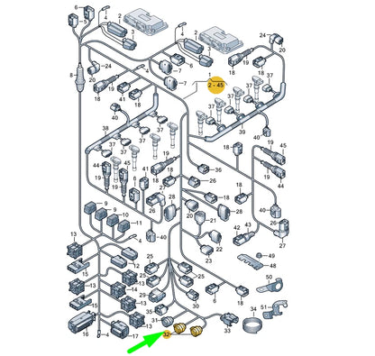 NEW AUDI R8 42 R TRONIC GEAR DETECTION SENSOR WIRING HARNESS 420971164