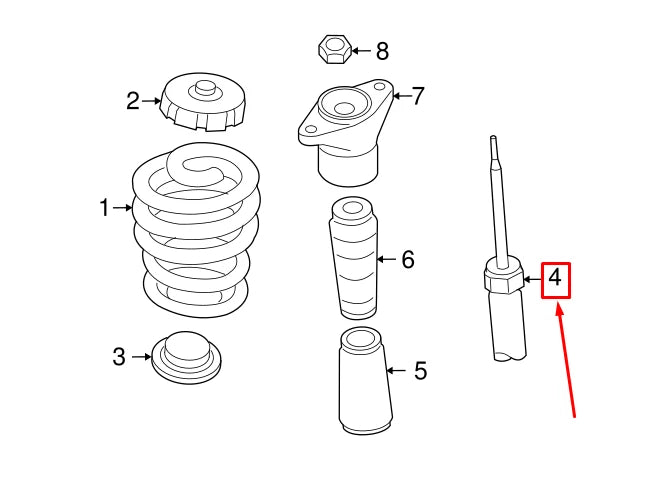 NEW AUDI A6 AVANT C6 REAR SHOCK ABSORBER 4F0513032AG ORIGINAL
