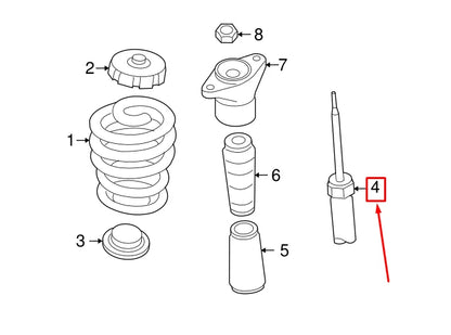 NEW AUDI A6 AVANT C6 REAR SHOCK ABSORBER 4F0513032AG ORIGINAL