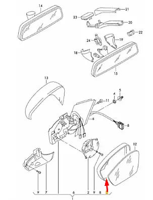 NEW VOLKSWAGEN POLO 6R LEFT SIDE WING MIRROR TRIM 6R0857601B9B9