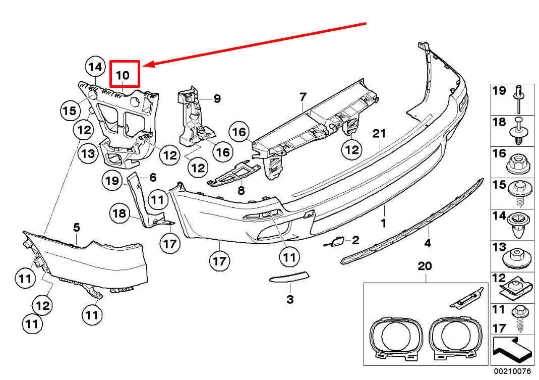 new bmw x5 e70 rear left bumper bracket 51127158445 7158445 original