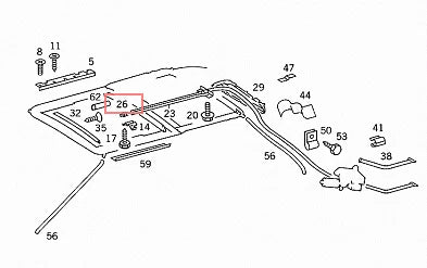 NEW MERCEDES-BENZ S-CLASS W126 SEDAN SUNROOF CABLE A1267801789 ORIGINAL