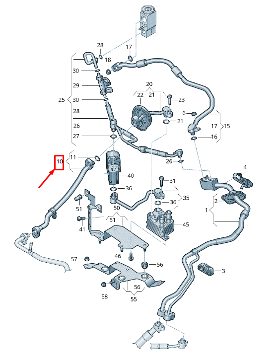 new audi q5 fy a/c refrigerant line 80a816739k original