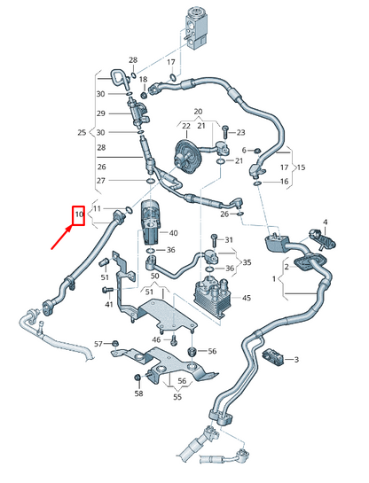 new audi q5 fy a/c refrigerant line 80a816739k original