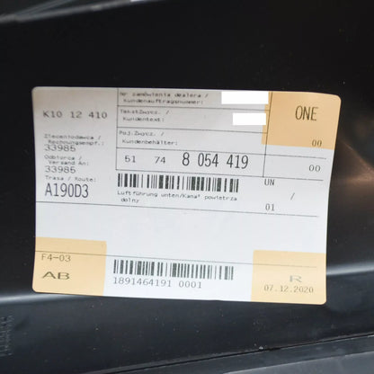 NEW BMW 2 F23 RADIATOR LOWER AIR DUCT M SPORT 51748054419 8054419 2015 ORIGINAL