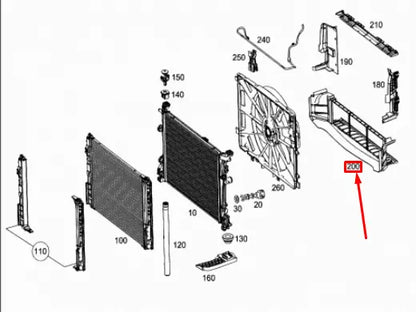 NEW MERCEDES-BENZ A W176 BOTTOM AIR DUCT A2465051530