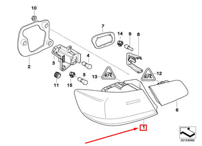 NEW BMW 3 CABRIO E93 REAR RIGHT TAILLIGHT 7162302 63217162302 ORIGINAL