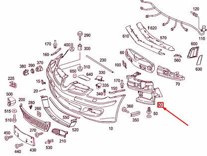 NEW MERCEDES-BENZ SLK R171 FRONT BUMPER LEFT INNER PART A1718850165 ORIGINAL