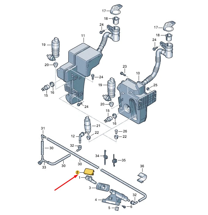 NEW VW GOLF V 1K1 LEFT SIDE HEADLAMP WASHER COVER CAP 1K6955109GRU ORIGINAL