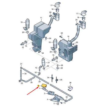 NEW VW GOLF V 1K1 LEFT SIDE HEADLAMP WASHER COVER CAP 1K6955109GRU ORIGINAL