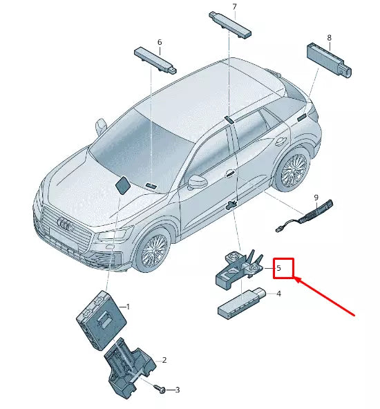 NEW AUDI Q2 GA AERIAL RETAINER 8V0907526