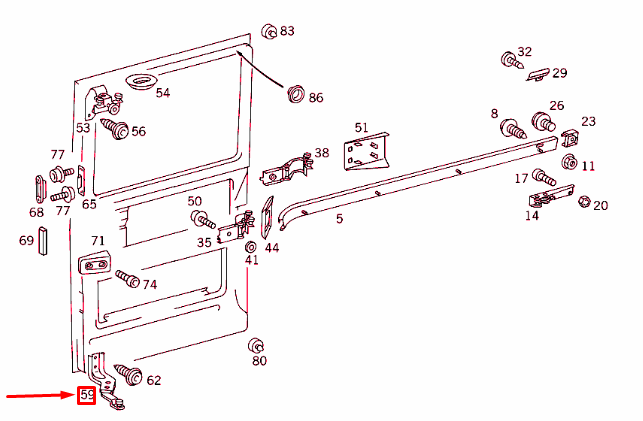 new mb sprinter 903 sliding door right bottom bracket a9017600128 original
