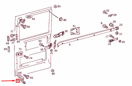 new mb sprinter 903 sliding door right bottom bracket a9017600128 original