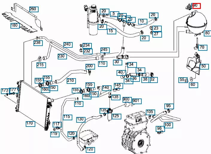 NEW MERCEDES BENZ VITO W639 RADIATOR CAP A9065010015 ORIGINAL