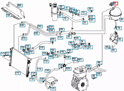 NEW MERCEDES BENZ VITO W639 RADIATOR CAP A9065010015 ORIGINAL