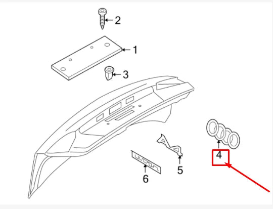 NEW AUDI A4 B8 REAR EMBLEM BADGE 8T0853742B2ZZ ORIGINAL