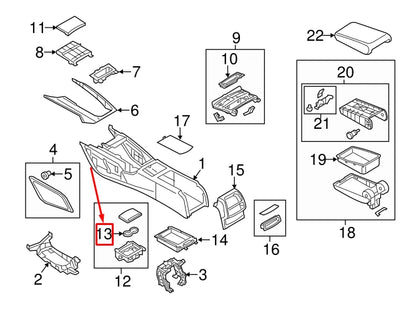 NEW AUDI A6 AVANT C7 CENTRE CONSOLE CUP HOLDER INSERT 4G08624354PK ORIGINAL