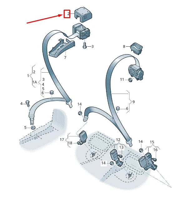 NEW AUDI A8 4H REAR SEATBELT COVER CAP 4G0857957C