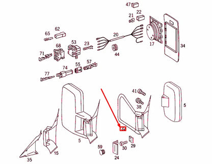 NEW MB SPRINTER 906 FRONT RIGHT DOOR MIRROR BRACKET LHD A0018115514